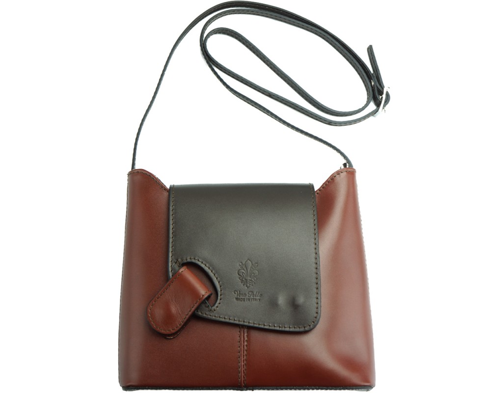 Leatherman Flap Design Push Lock Shoulder Cross Body Bag For Men brown 1223
