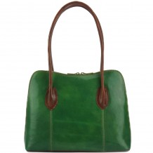 Claudia V leather shoulder bag