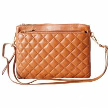 Wristlet made with quilted calf leather