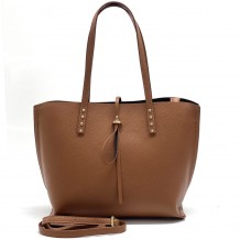Belinda leather shopping bag