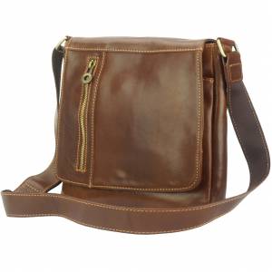 Messenger Amico with genuine leather