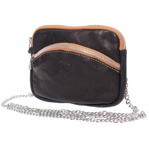 Small purse with silver chain strap