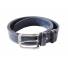 Leather belt with white stitching