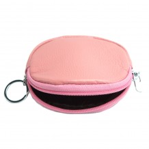 Soft leather coin purse with zip